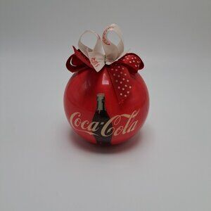 Coca-Cola 1993 Vintage Christmas Ornament With Ribbon Bow